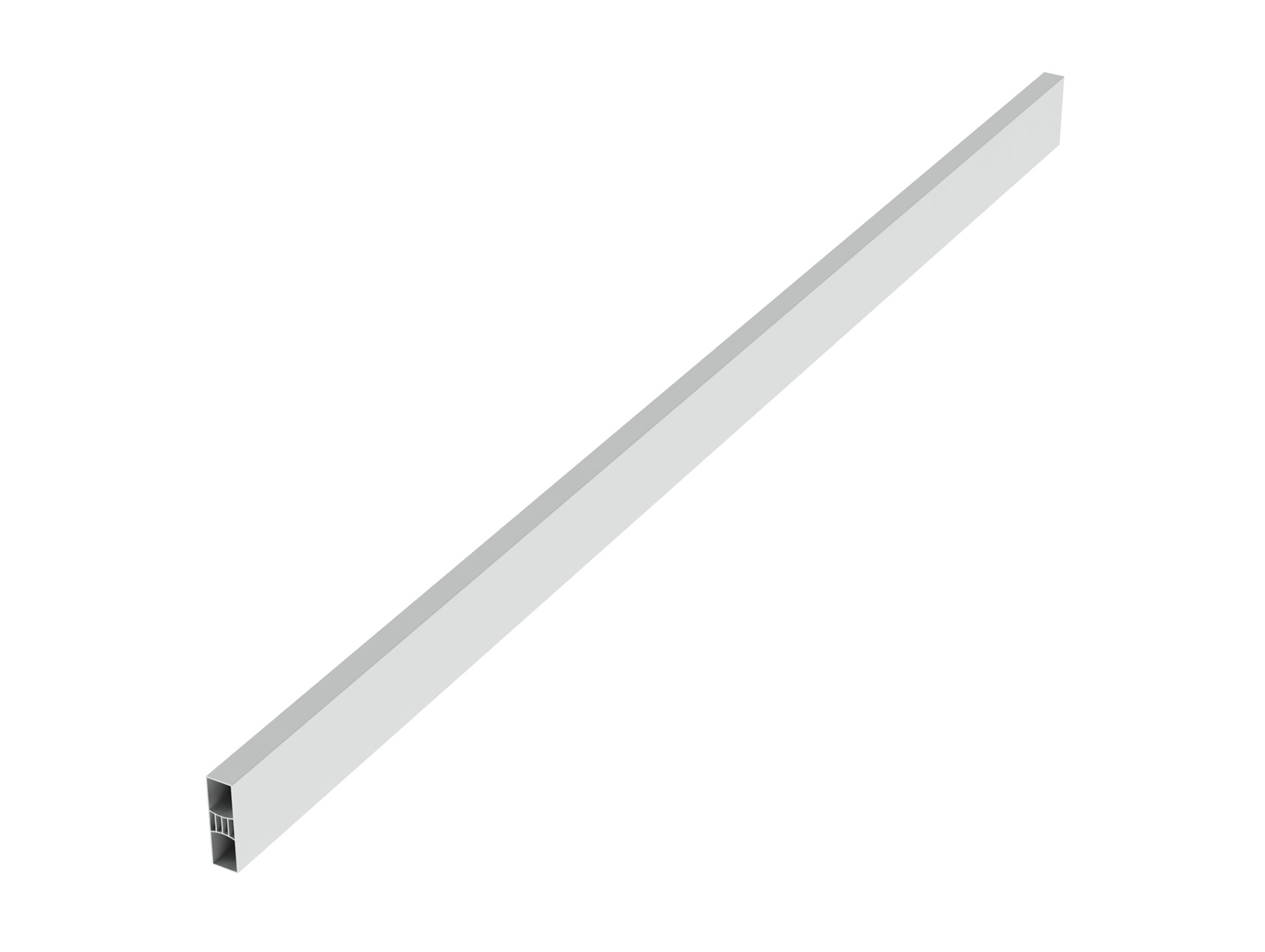 Lame lisse plate ZENEO L.1,5m x l.80mm x Ep.24mm blanc